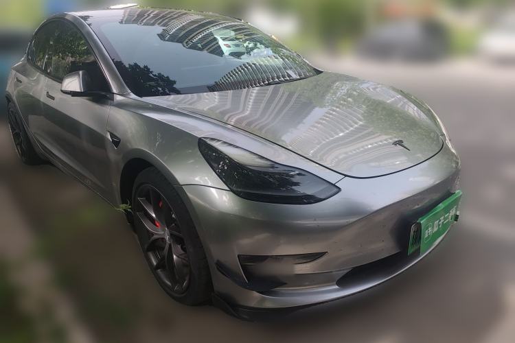 Used Tesla Model 3 2021 Performance High-Performance All-Wheel-Drive Version Front Right 45 Deg