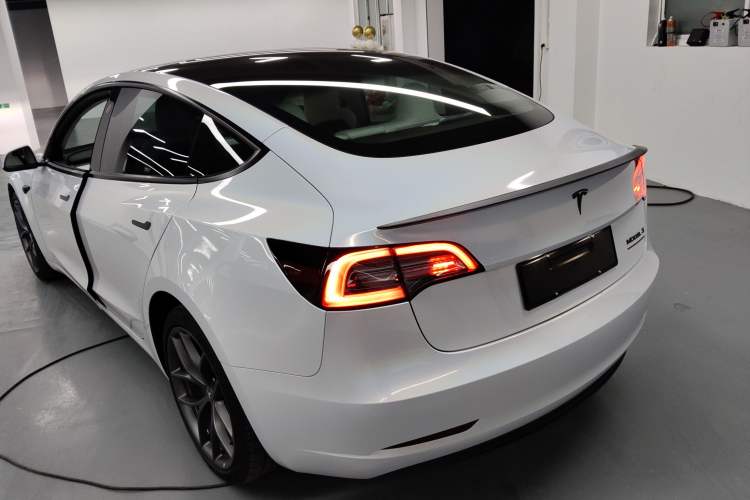 Used Tesla Model 3 2021 Revised Version II – Performance High-Performance All-Wheel-Drive Edition Rear Left 45 Deg