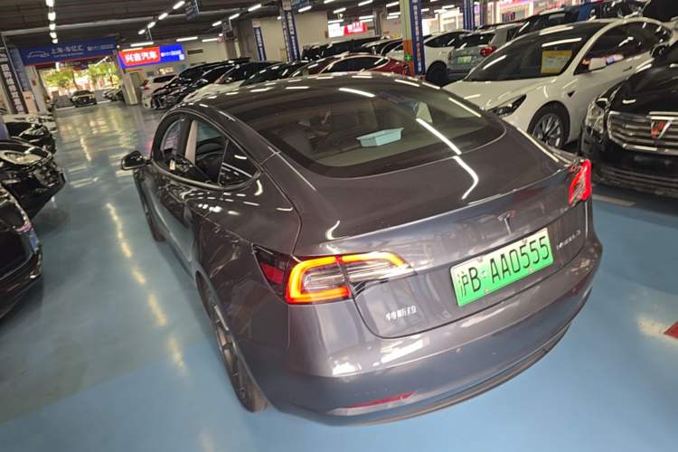 Used Tesla Model 3 2021 Standard Range Rear-Drive Upgraded Version Rear Left 45 Deg