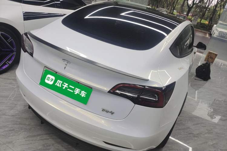 Used Tesla Model 3 2021 Performance High-Performance All-Wheel-Drive Version Rear Right 45 Deg