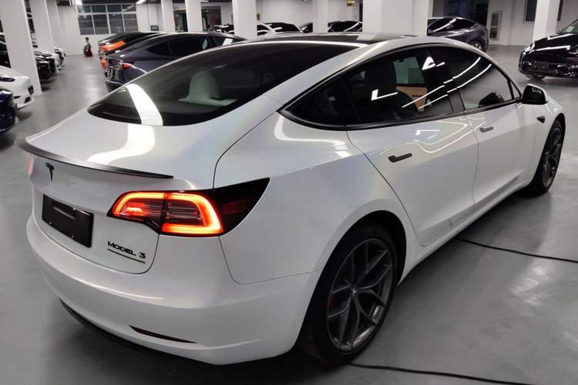 Used Tesla Model 3 2021 Revised Version II – Performance High-Performance All-Wheel-Drive Edition Rear Right 45 Deg