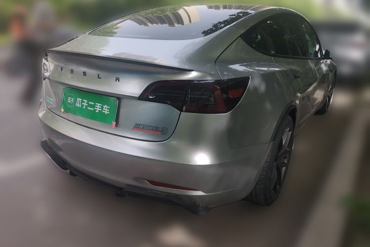 Used Tesla Model 3 2021 Performance High-Performance All-Wheel-Drive Version Rear Right 45 Deg