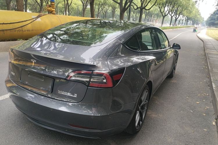 Used Tesla Model 3 2021 Performance High-Performance All-Wheel-Drive Version Rear Right 45 Deg