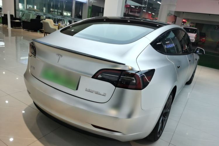 Used Tesla Model 3 2021 Performance High-Performance All-Wheel-Drive Version Rear Right 45 Deg