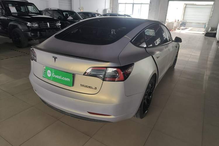 Used Tesla Model 3 2021 Performance High-Performance All-Wheel-Drive Version Rear Right 45 Deg