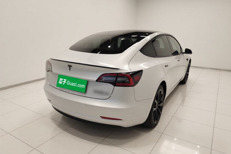 Used Tesla Model 3 2021 Performance High-Performance All-Wheel-Drive Version Rear Right 45 Deg