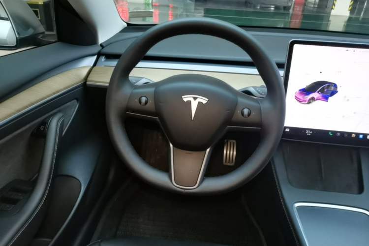 Used Tesla Model 3 2021 Performance High-Performance All-Wheel-Drive Version Steering Wheel