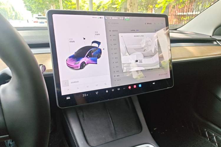 Used Tesla Model 3 2021 Revised Version Standard Range Rear-Wheel Drive Upgraded Edition 3D1 Audio And AC Panel