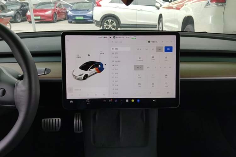 Used Tesla Model 3 2021 Performance High-Performance All-Wheel-Drive Version Audio And AC Panel
