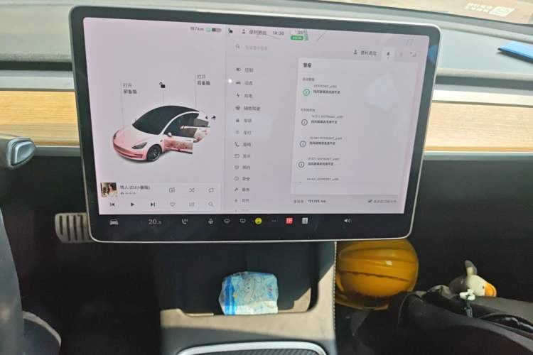 Used Tesla Model 3 2021 Performance High-Performance All-Wheel-Drive Version Audio And AC Panel