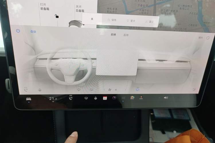 Used Tesla Model 3 2021 Performance High-Performance All-Wheel-Drive Version Audio And AC Panel