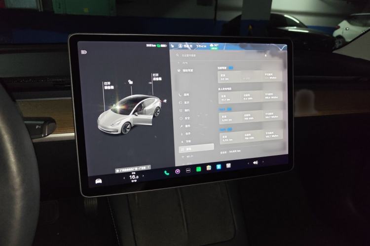 Used Tesla Model 3 2021 Standard Range Rear-Drive Upgraded Version Audio And AC Panel