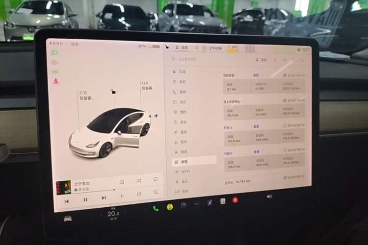 Used Tesla Model 3 2021 Standard Range Rear-Drive Upgraded Version Audio And AC Panel
