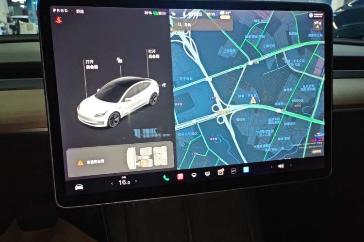 Used Tesla Model 3 2021 Standard Range Rear-Wheel Drive Upgraded Version 3D6 Audio And AC Panel