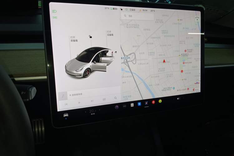 Used Tesla Model 3 2021 Performance High-Performance All-Wheel-Drive Version 3D6 Audio And AC Panel