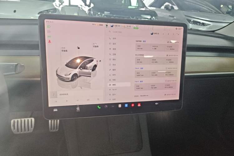 Used Tesla Model 3 2021 Performance High-Performance All-Wheel-Drive Version 3D6 Audio And AC Panel