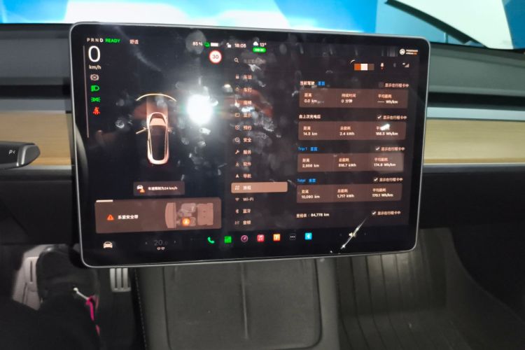 Used Tesla Model 3 2021 Performance High-Performance All-Wheel-Drive Version Audio And AC Panel