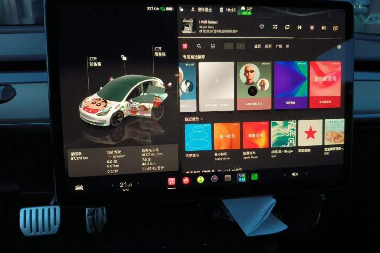 Used Tesla Model 3 2021 Standard Range Rear-Wheel Drive Upgraded Version 3D6 Audio And AC Panel
