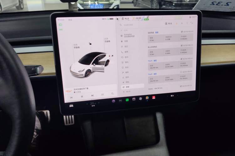 Used Tesla Model 3 2021 Performance High-Performance All-Wheel-Drive Version Audio And AC Panel