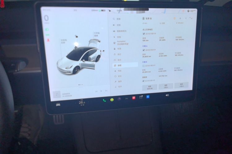 Used Tesla Model 3 2021 Performance High-Performance All-Wheel-Drive Version Audio And AC Panel