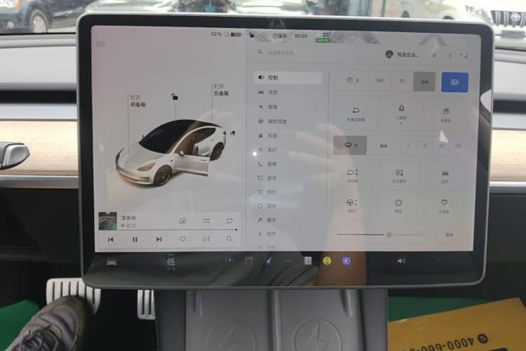 Used Tesla Model 3 2021 Performance High-Performance All-Wheel-Drive Version 3D6 Audio And AC Panel