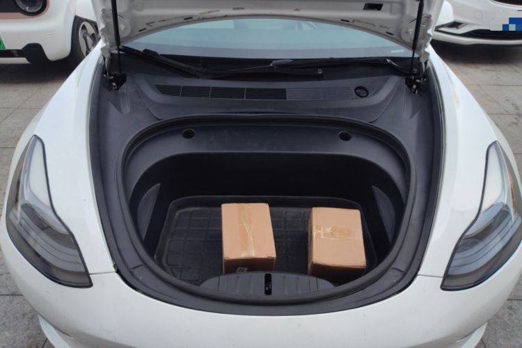 Used Tesla Model 3 2021 Revised Performance Version with All-Wheel Drive 3D1 Engine Bay