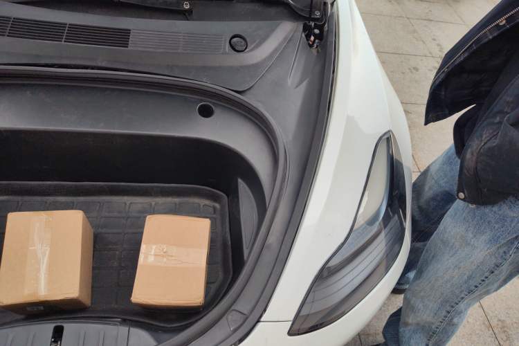Used Tesla Model 3 2021 Revised Performance Version with All-Wheel Drive 3D1 Engine Bay Left