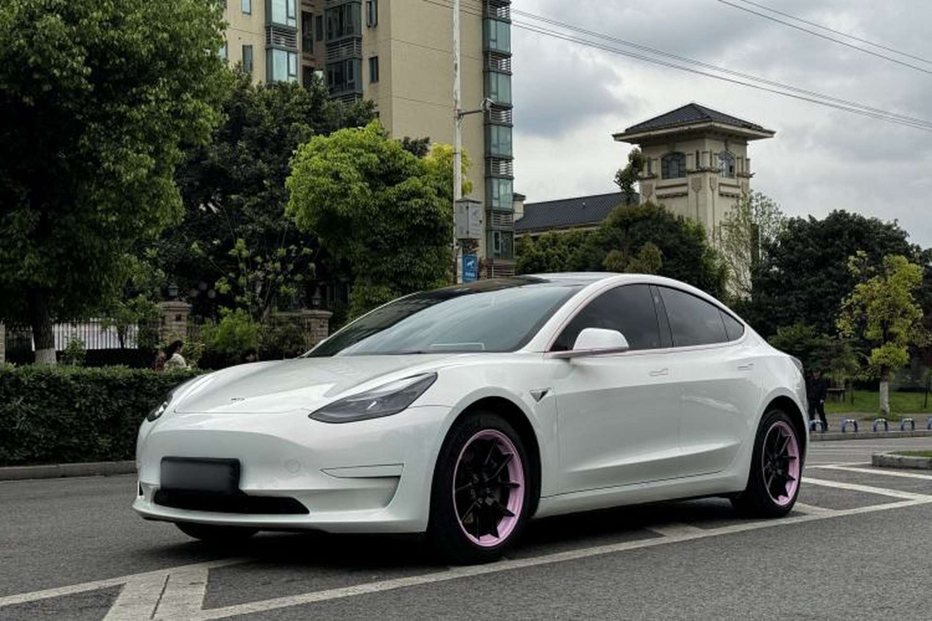 Used Tesla Model 3 2021 Revised Version Standard Range Rear-Wheel Drive Upgraded Edition 3D1 Front Left 45 Deg