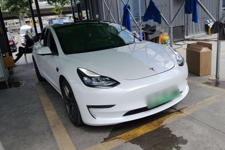 Used Tesla Model 3 2021 Performance High-Performance All-Wheel-Drive Version Front Right 45 Deg