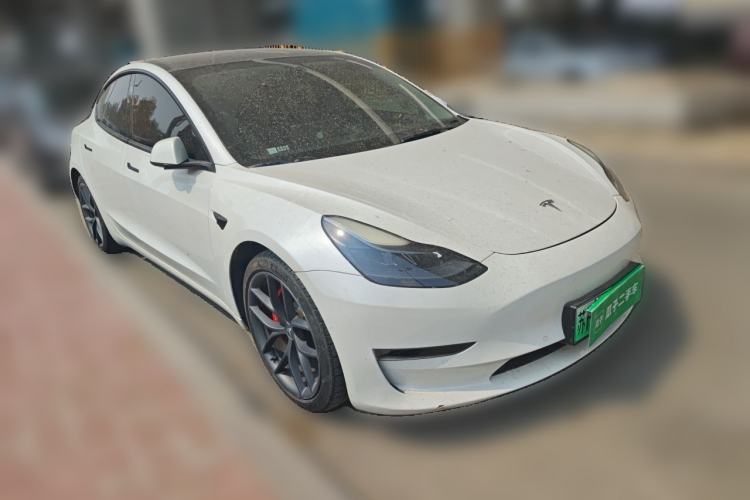 Used Tesla Model 3 2021 Performance High-Performance All-Wheel-Drive Version Front Right 45 Deg