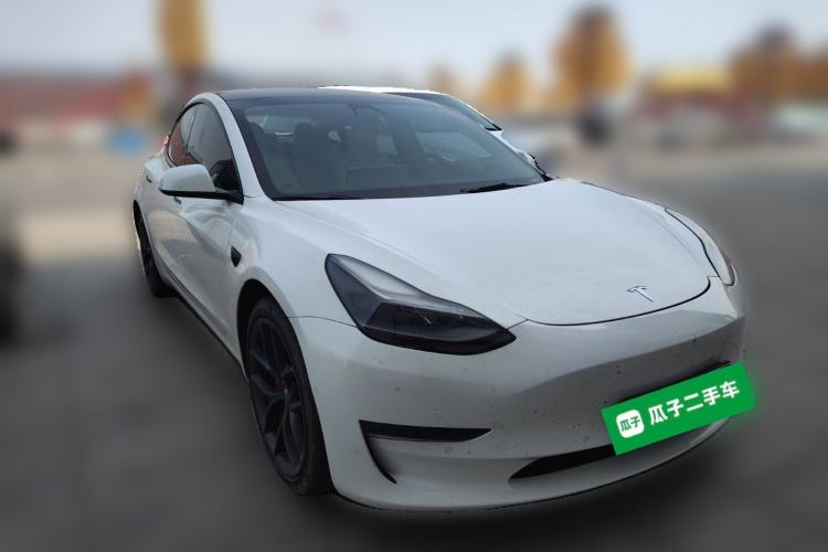 Used Tesla Model 3 2021 Revised Performance Version with All-Wheel Drive 3D1 Front Right 45 Deg