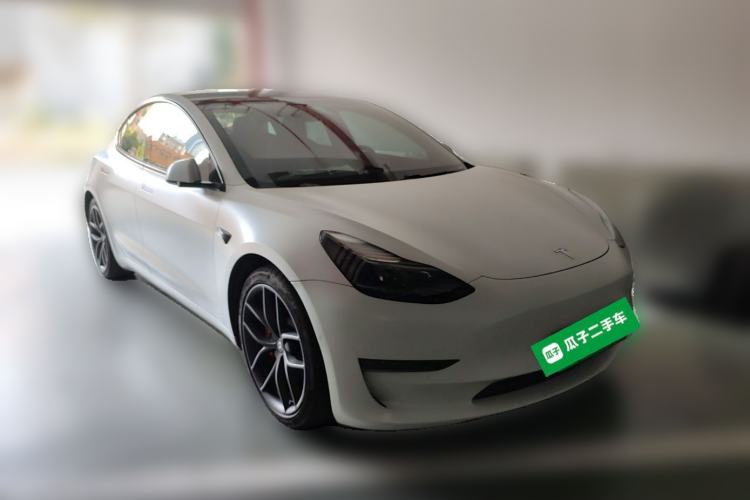 Used Tesla Model 3 2021 Performance High-Performance All-Wheel-Drive Version Front Right 45 Deg