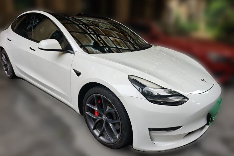 Used Tesla Model 3 2021 Performance High-Performance All-Wheel-Drive Version Front Right 45 Deg