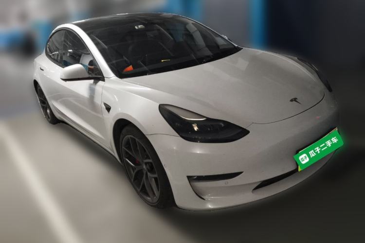 Used Tesla Model 3 2021 Performance High-Performance All-Wheel-Drive Version Front Right 45 Deg