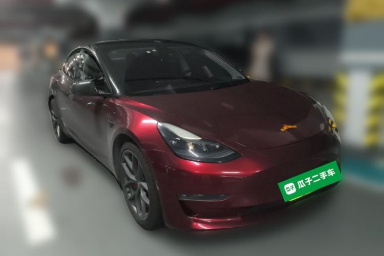 Used Tesla Model 3 2021 Revised Performance Version with All-Wheel Drive 3D1 Front Right 45 Deg