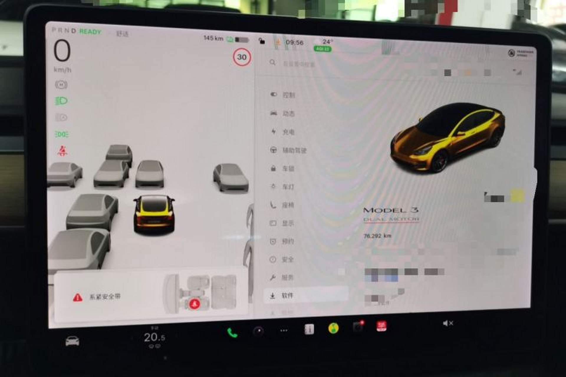 Used Tesla Model 3 2021 Performance High-Performance All-Wheel-Drive Version 3D6 Instrument Cluster