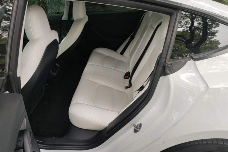 Used Tesla Model 3 2021 Performance High-Performance All-Wheel-Drive Version Left Rear Seat