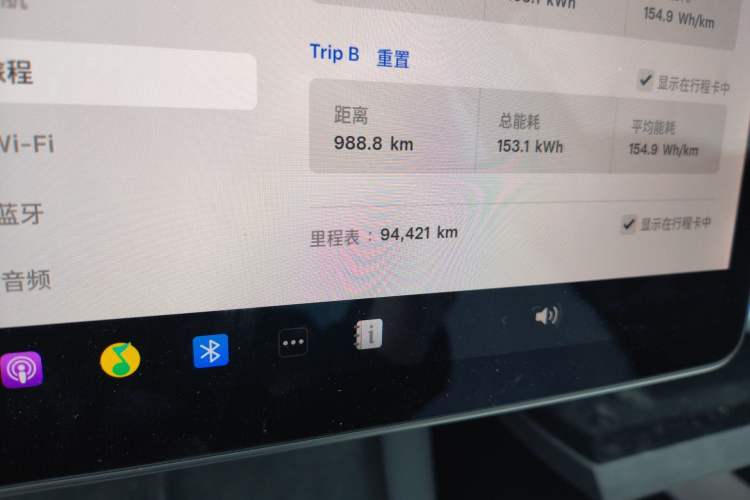 Used Tesla Model 3 2021 Revised Performance Version with All-Wheel Drive 3D1 Odometer Close Up
