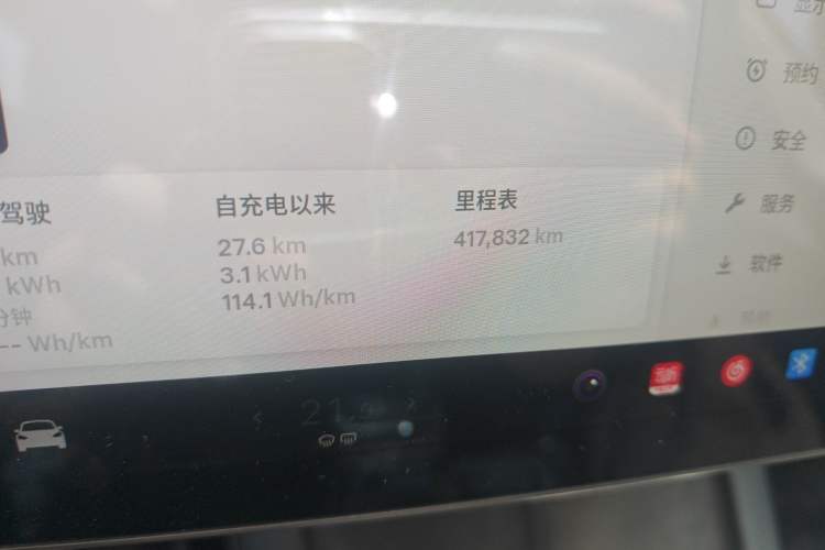Used Tesla Model 3 2021 Revised Version Standard Range Rear-Wheel Drive Upgraded Edition 3D1 Odometer Close Up