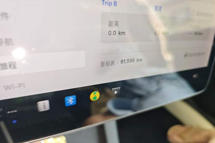 Used Tesla Model 3 2021 Performance High-Performance All-Wheel-Drive Version Odometer Close Up