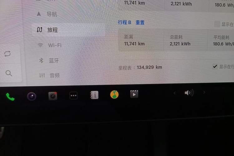 Used Tesla Model 3 2021 Performance High-Performance All-Wheel-Drive Version Odometer Close Up