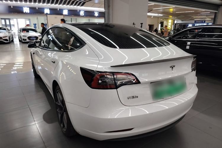 Used Tesla Model 3 2021 Performance High-Performance All-Wheel-Drive Version Rear Left 45 Deg