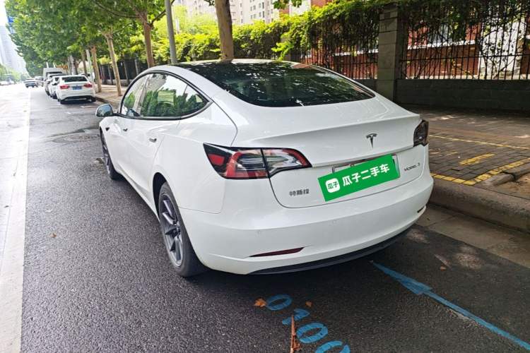 Used Tesla Model 3 2021 Revised Version Standard Range Rear-Wheel Drive Upgraded Edition 3D1 Rear Left 45 Deg