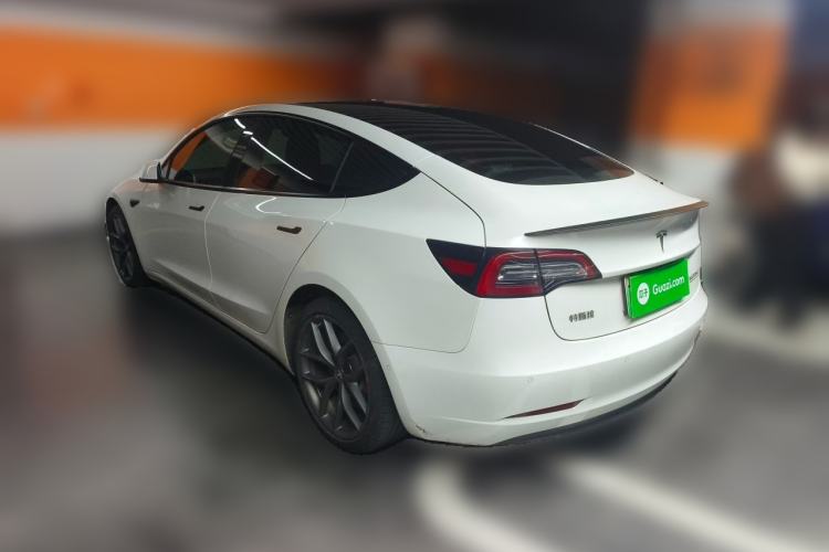 Used Tesla Model 3 2021 Performance High-Performance All-Wheel-Drive Version Rear Left 45 Deg