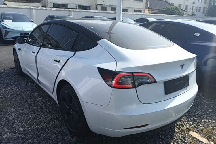Used Tesla Model 3 2021 Revised Version Standard Range Rear-Wheel Drive Upgraded Edition 3D1 Rear Left 45 Deg