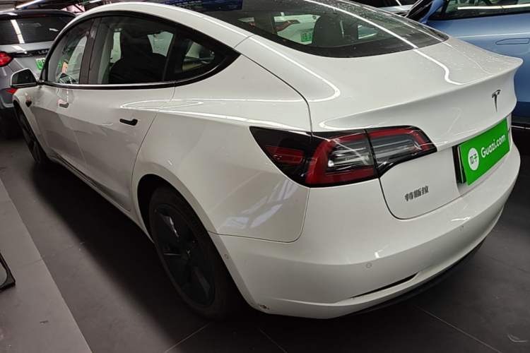Used Tesla Model 3 2021 Revised Version Standard Range Rear-Wheel Drive Upgraded Edition 3D1 Rear Left 45 Deg
