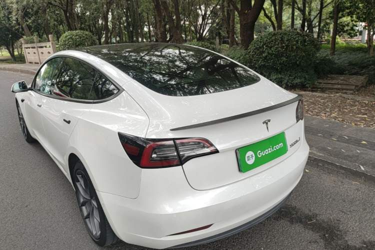 Used Tesla Model 3 2021 Performance High-Performance All-Wheel-Drive Version Rear Left 45 Deg