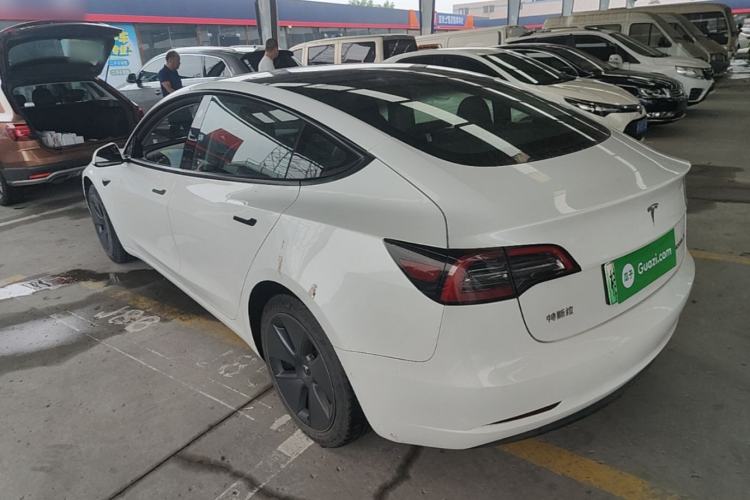 Used Tesla Model 3 2021 Standard Range Rear-Drive Upgraded Version Rear Left 45 Deg