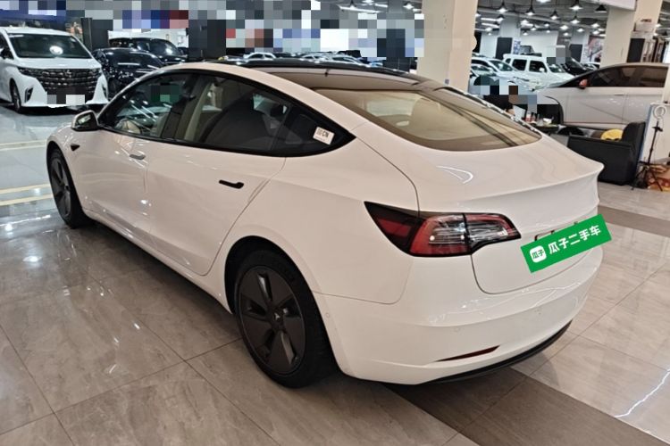 Used Tesla Model 3 2021 Standard Range Rear-Drive Upgraded Version Rear Left 45 Deg