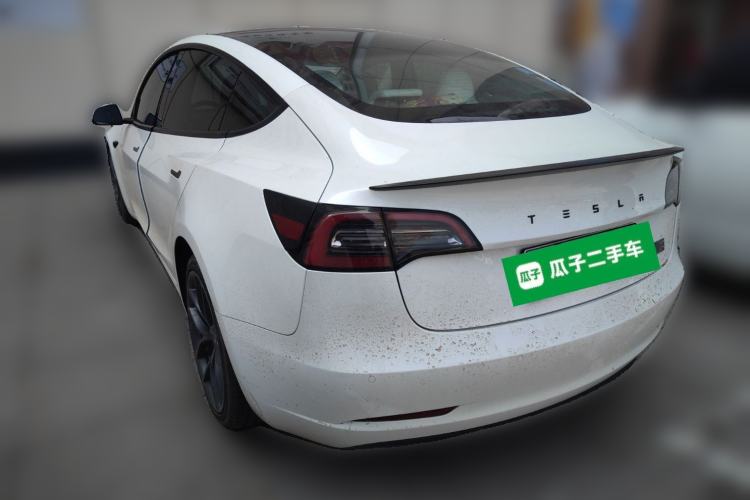 Used Tesla Model 3 2021 Revised Performance Version with All-Wheel Drive 3D1 Rear Left 45 Deg